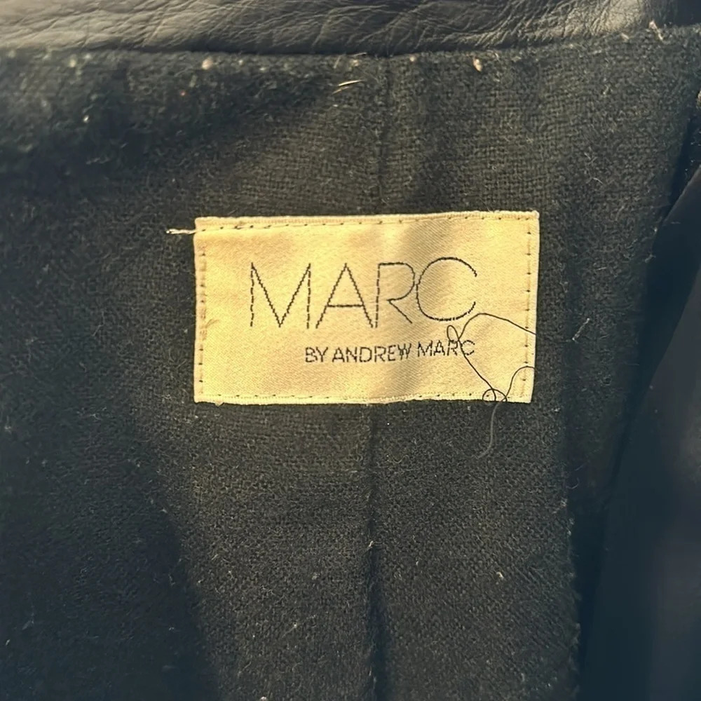 Vintage Marc by Andrew Marc Leather Jkt, lined w/removable NZ Opossum fur vest - Picture 10 of 13